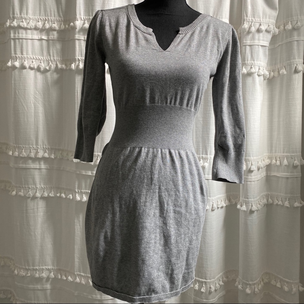 Mango Basics Grey Knit Dress